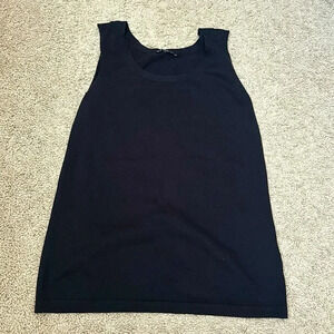 LAFAYETTE 148 Black Scoop Neck Sleeveless tank Top 100% cotton small
